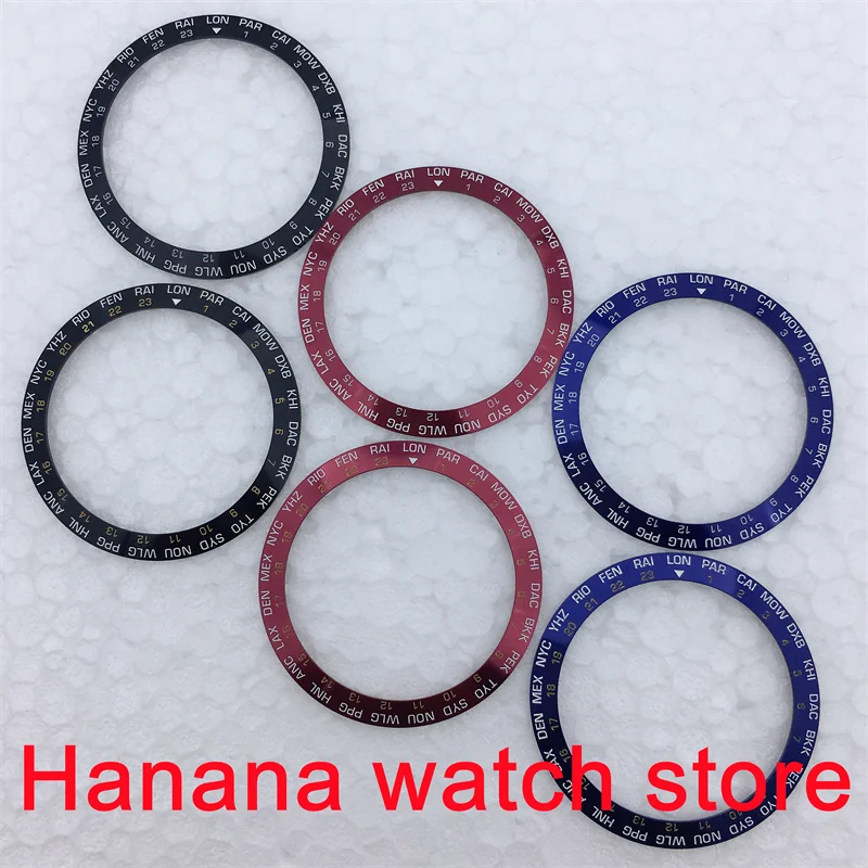 

30.5mm*38mm bezel Insert aluminum black red blue for 40mm case men's watch bezel accessories