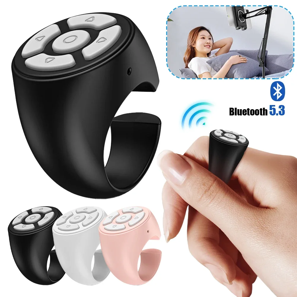 Bluetooth 5.3 Fingertip Controller and Selfie Stick with Auto Scrolling
