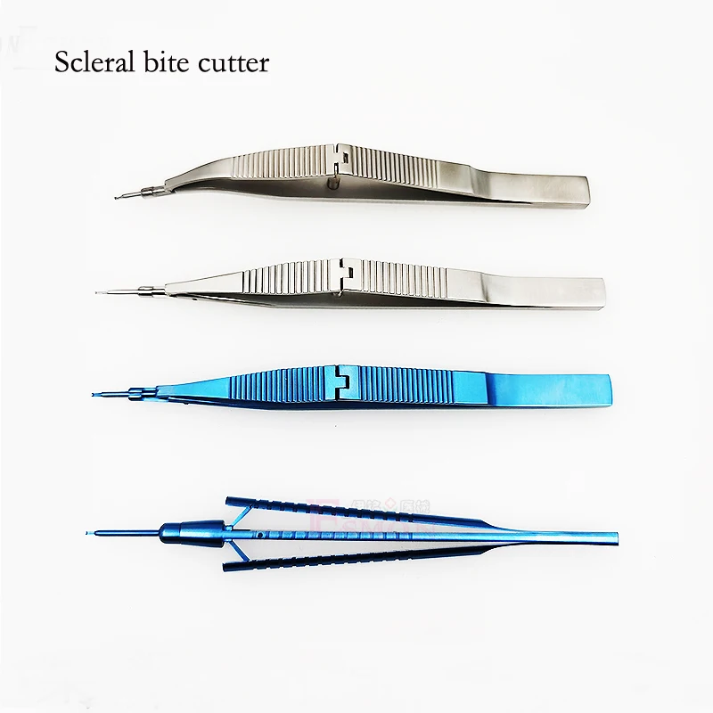 Ophthalmic instruments micro titanium alloy trabecular bite cutter scleral bite cutter 0.8mm1.0mm1.2mm1.5 straight bend new mens jeans american high street style washed and aged open front button jeans trend straight micro lapel stacked men pants