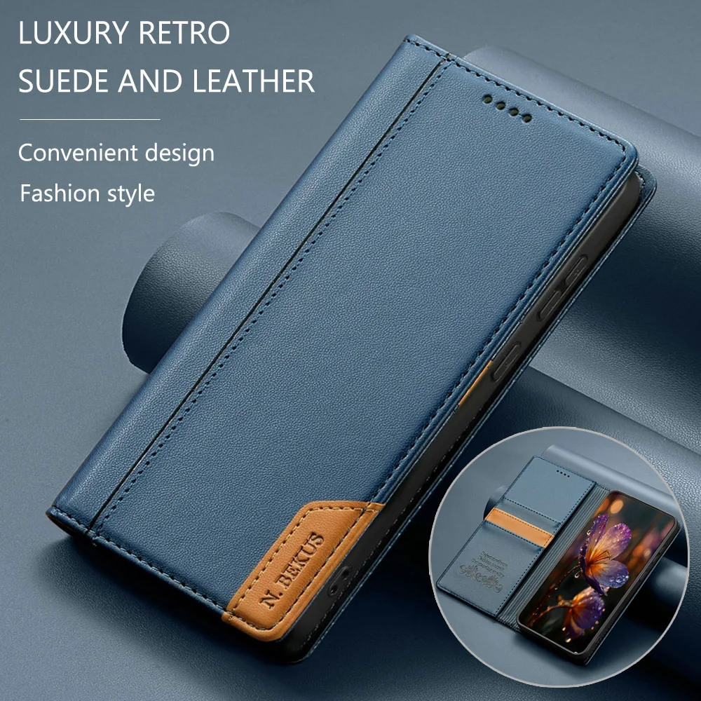 Luxury RFID Leather Wallet Phone Case Cover - Premium Book Style