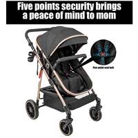 Poussette légère 3 en 1 pour landau, poussette pliable de haute qualité, poussette plate pour bébé, siège réglable 3