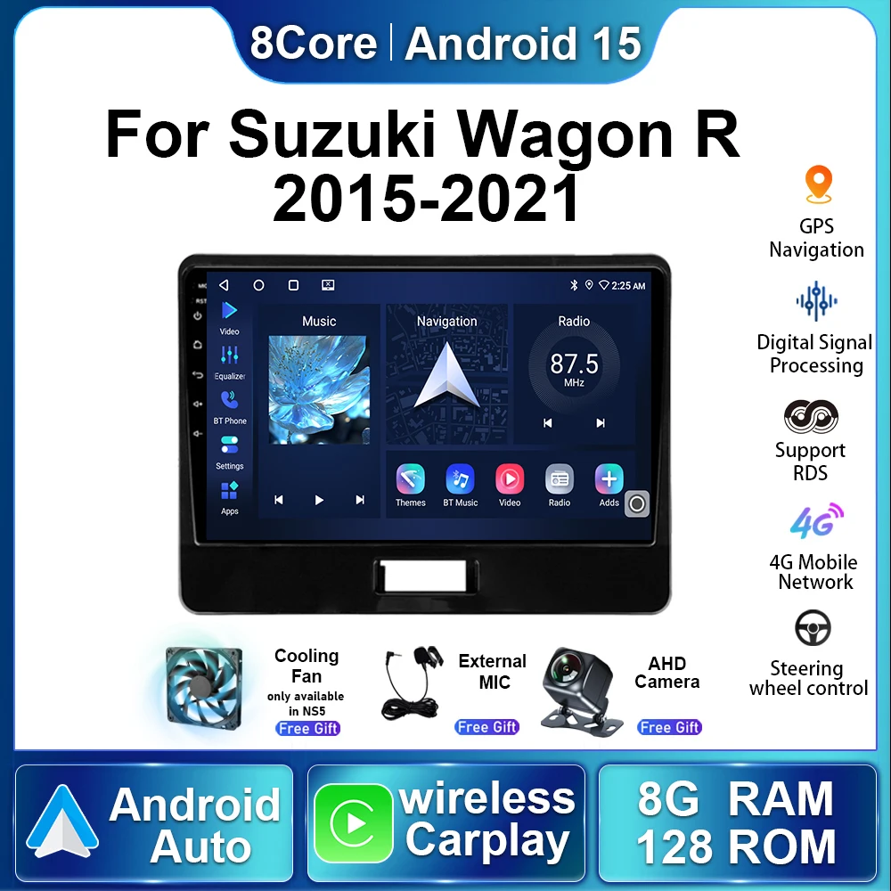 Wagon R Stereo Display Carplay Auto Radio For SUZUKI Wagon R 6 VI 2015 - 2021 Android Car ...