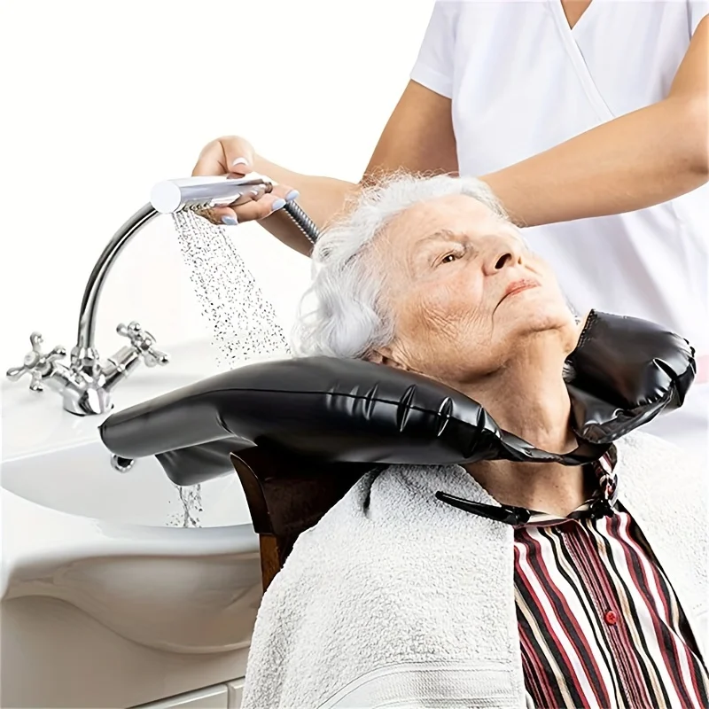 Inflatable shampoo basin 1pc Mobile Wash Sink Inflatable Salon Hair Portable Shampoo Basin Inflatable Shampoo Basin for Elderly Disabled Injured Pregnant