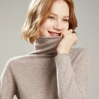 2024 Fall/Winter Women Sweater Turtleneck Cashmere Sweater Women's Wool Knit Pullover Long-sleeve Slim Bottoming Shirt Larg Size 1