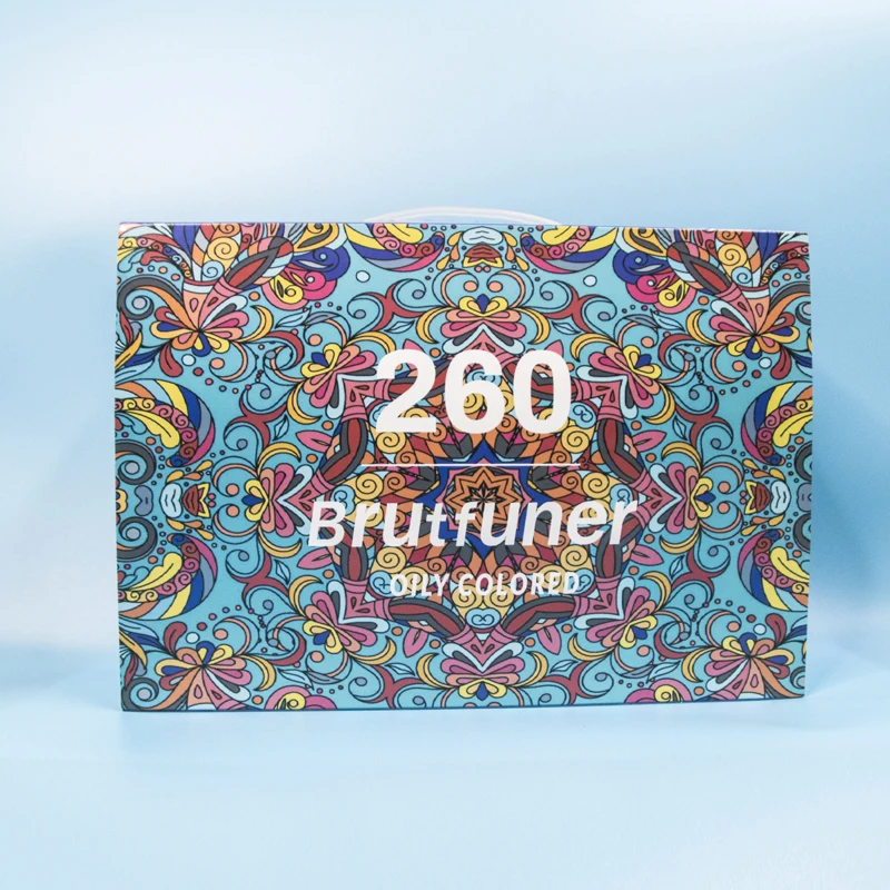 Brutfuner 12/48/120/160/260 Professional Oil Colored Pencils Wood Watercolor Pencils Drawing Pencil Set For School Art Supplies