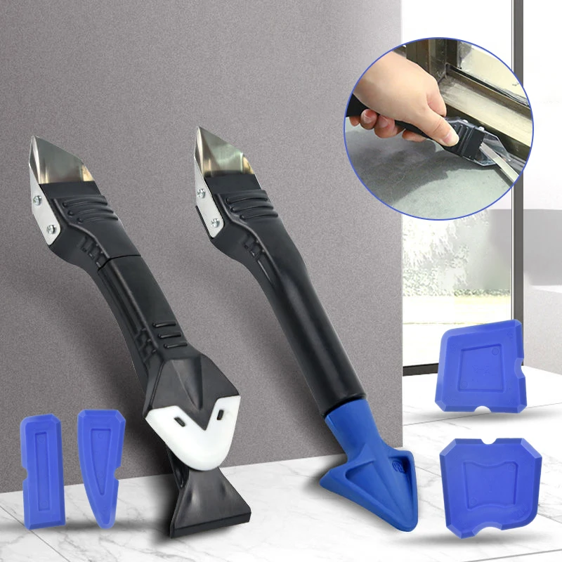 5 in 1 Scraper Car Gap Cleanning Remover Tool Set Car Multipurpose Cleanning Accessories Caulking Finisher Sealant Remover Tool scraper tool kit