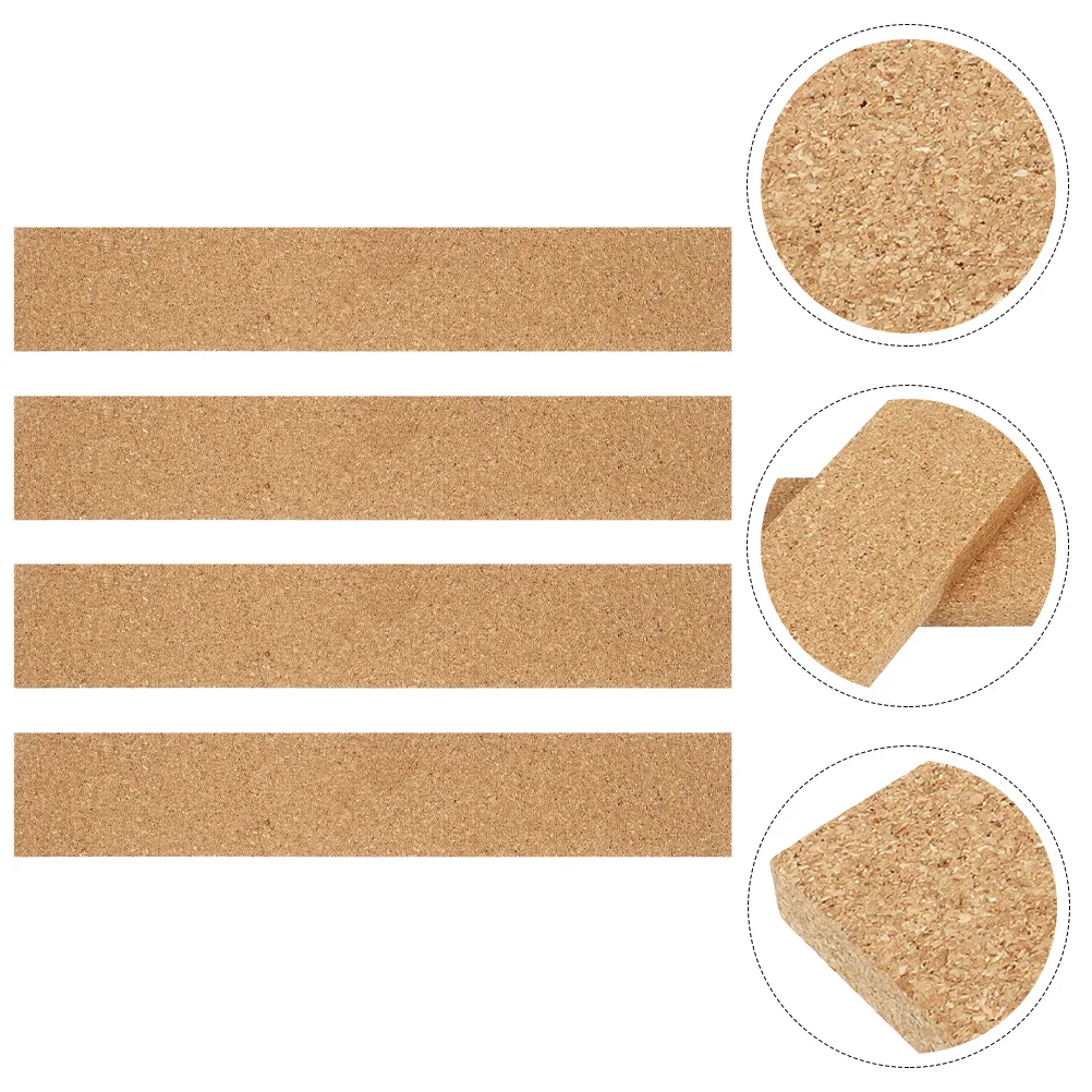4Pcs Cork Memo Strips Bulletin Board Cork Strips Message Bulletin Wall Adhesive Office Wall Corkboards