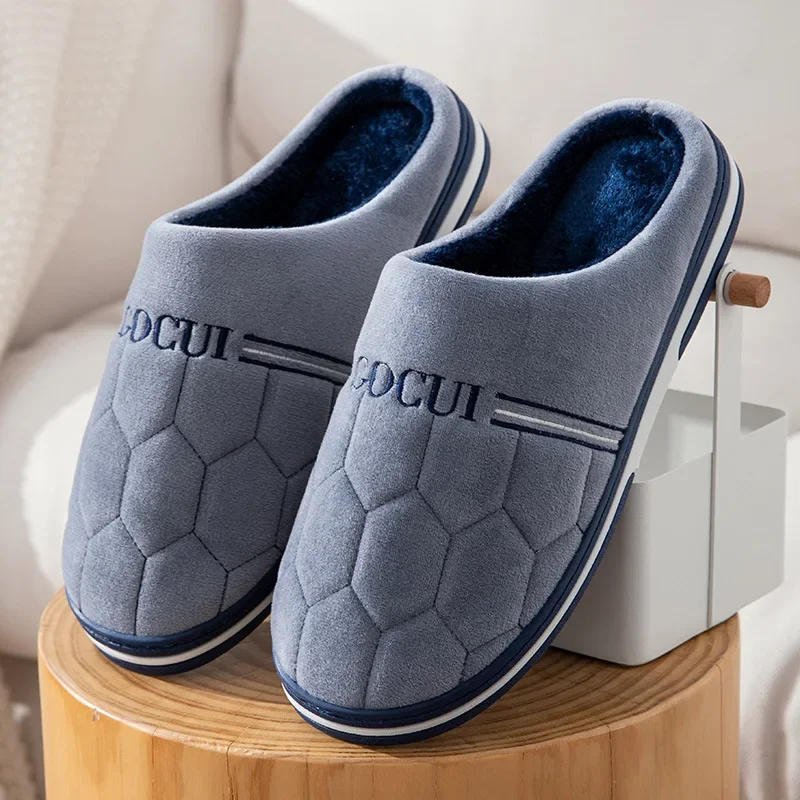 Oversized Men's Warm Cotton Slippers