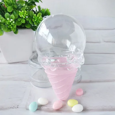 

24PCS Creative Ice Cream Shape Plastic Candy Box Baby Birthday Baby Shower Personality Gift box Chocolate box