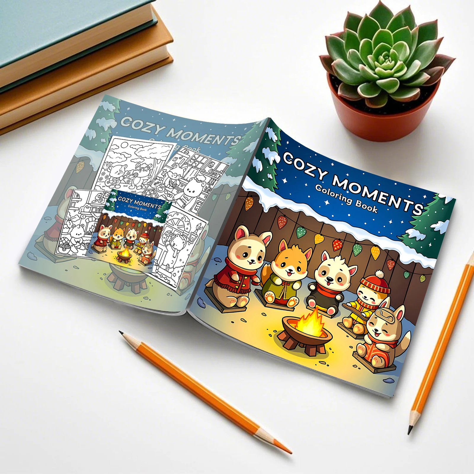 COZY MOMENTS Bold-easy Patterns Coloring Book for Adults Cute Drawing Book Perfect Gift for Party and Birthday 6