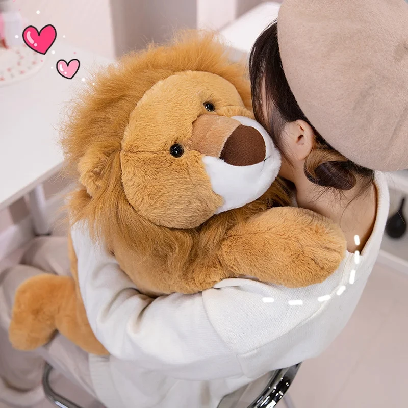 55-75cm Super Soft Cartoon Lion Doll Plush Toys Stuffed Animal Cute Lions Baby Sleeping Pillow for Kids Birthday Gift Home Decor thumb plush pillow stuffed finger thumbs kids bedding super soft doll personalizedss creative gestures like pillow cushion hair