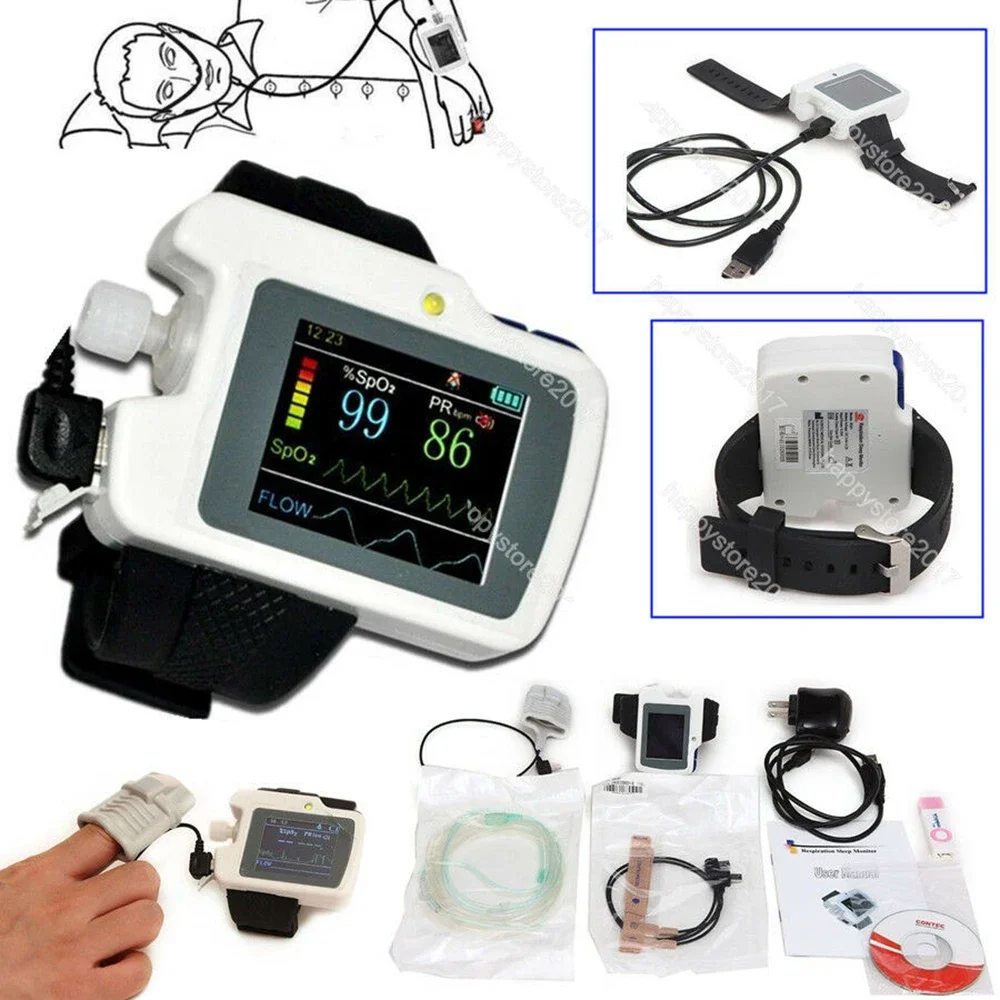 Contec RS01-Wrist-watch-Sleep-apnea-screen-meter-Respiration-Sleep-Monitor-PC-SW-CE