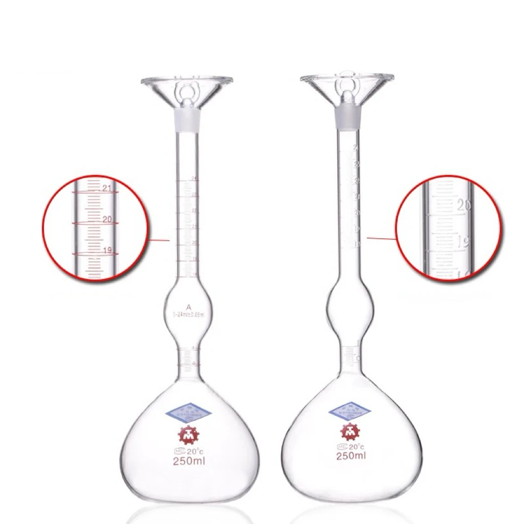 250ml Le pycnometer Le Chatelier Flask Solid pycnometer 0-24ml lab volumetric flask