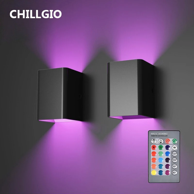 CHILLGIO Outdoor Waterproof RGB Wall Lamp Smart Home WiFi APP Control Dimmable Home Art Deco Led Modern Aluminum Interior Light