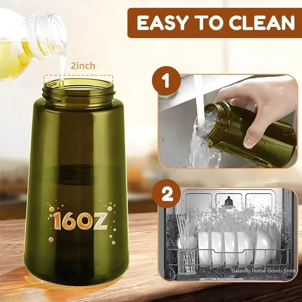 Bottiglia dispenser per olio aceto oliera in vetro da 220ml set da, dispenser ol
