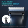 KENSEN S15 Electric Tirmmer for Men Dual-sided Blade IPX6 Waterproof Body Hair Razor Beard Trimmer 2 in 1 T Trimmers for Barber 3