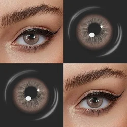 VISUASHOW Unspoken Green Contact Lenses - Natural Eye - Enhancing Beauty (Brown)