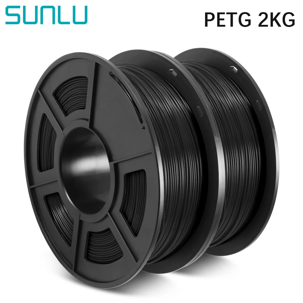SUNLU PETG 1.75MM 2 Rolls 1KG/Roll  Good Gloss  And High transparency 3D Printing Filament Suitable For All FDM 3D Printers