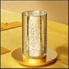 6PCs Gold Cylinder Vases Decorative Hurricane Candle Holder Wedding Table Centerpiece 6inch Vase Nordic Home Decor Gift 3