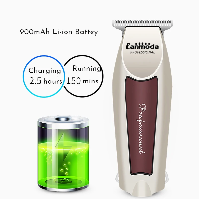 Bald Hair Clipper Professional Electric Barber Salon Detailer Trimmer for Man Rechargeable Cutter Machine Beard Shavers Razors 6