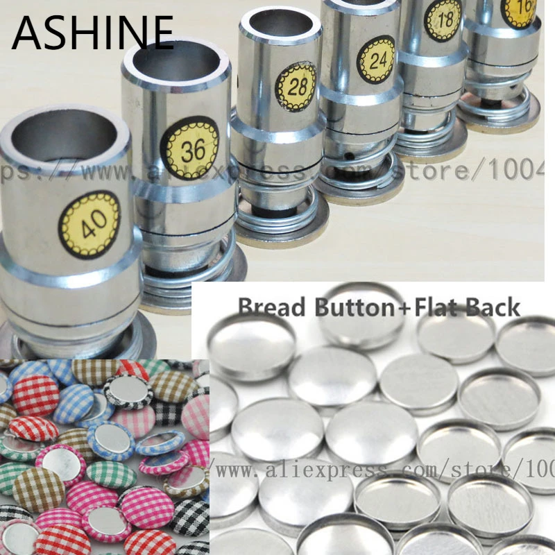 Fabric Self Covered Cover Button Press Machine Die Mold Tools+100 set
