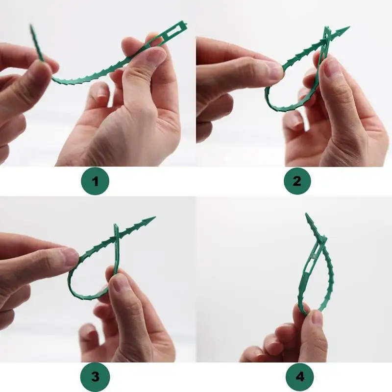 Plastic Plant Tie 13-34cm Adjustable and Reusable 10-50pcs For Climbing Garden Trees Supporting Grape and Tomato Stem Clips