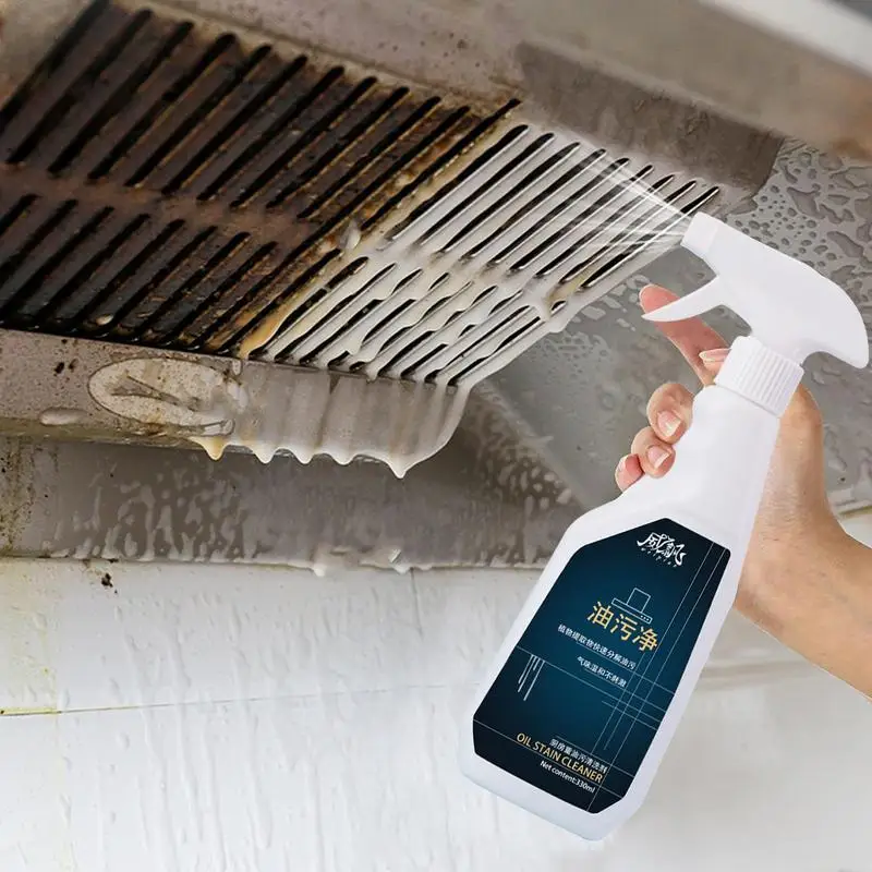 Oil Stain Cleaner 330ml Safe Stove Degreaser Kitchen Grease Cleaner Oil Spray All Purpose Remover Stain
