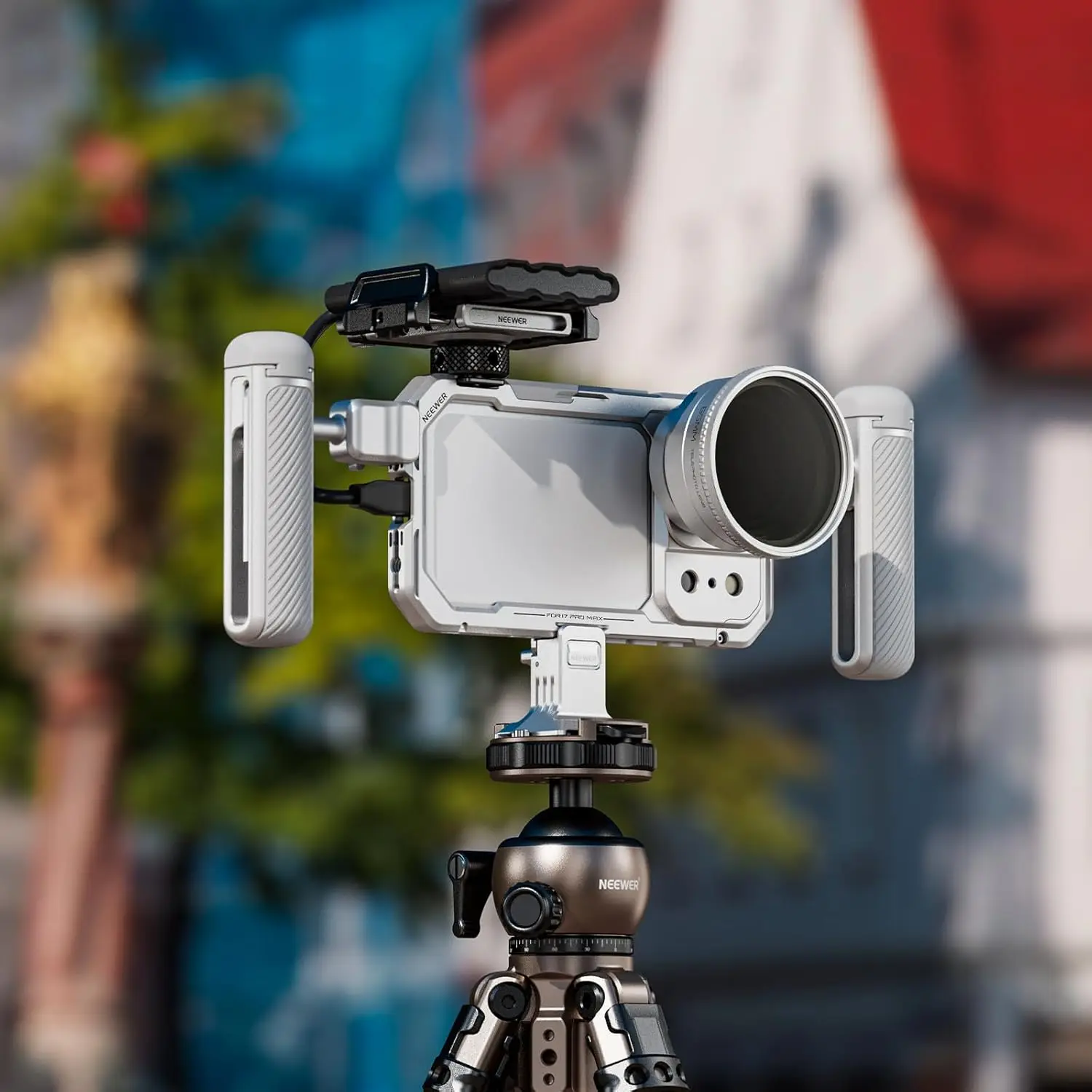 Quick Release Side Handle with Detachable Bluetooth Shutter, 360° Rotation For i