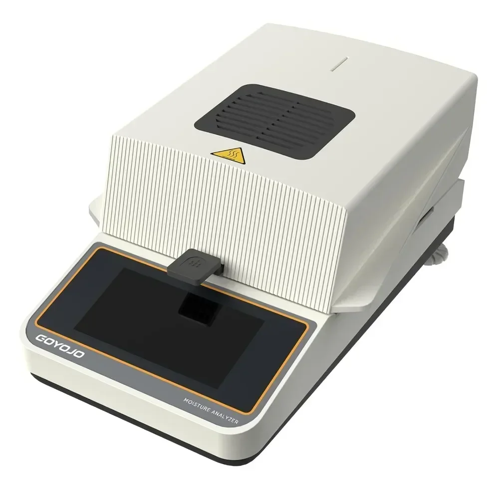 110g/0.001g/0.005g/0.01g Halogen Moisture Analyzer High-Temperature 160&deg;C Touchscreen Display USB & RS232 Connectivity