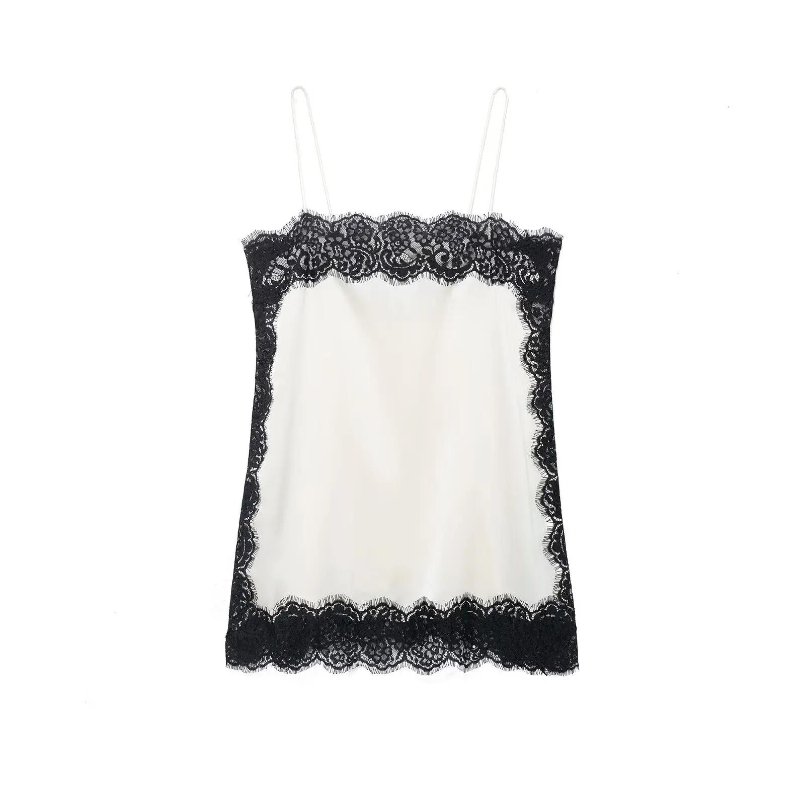 Elegant Sexy Lace Splice Satin Tops for Women Sleeveless Backless Beach Chic Tops Cropped Camisole Christmas Evening Party Tops