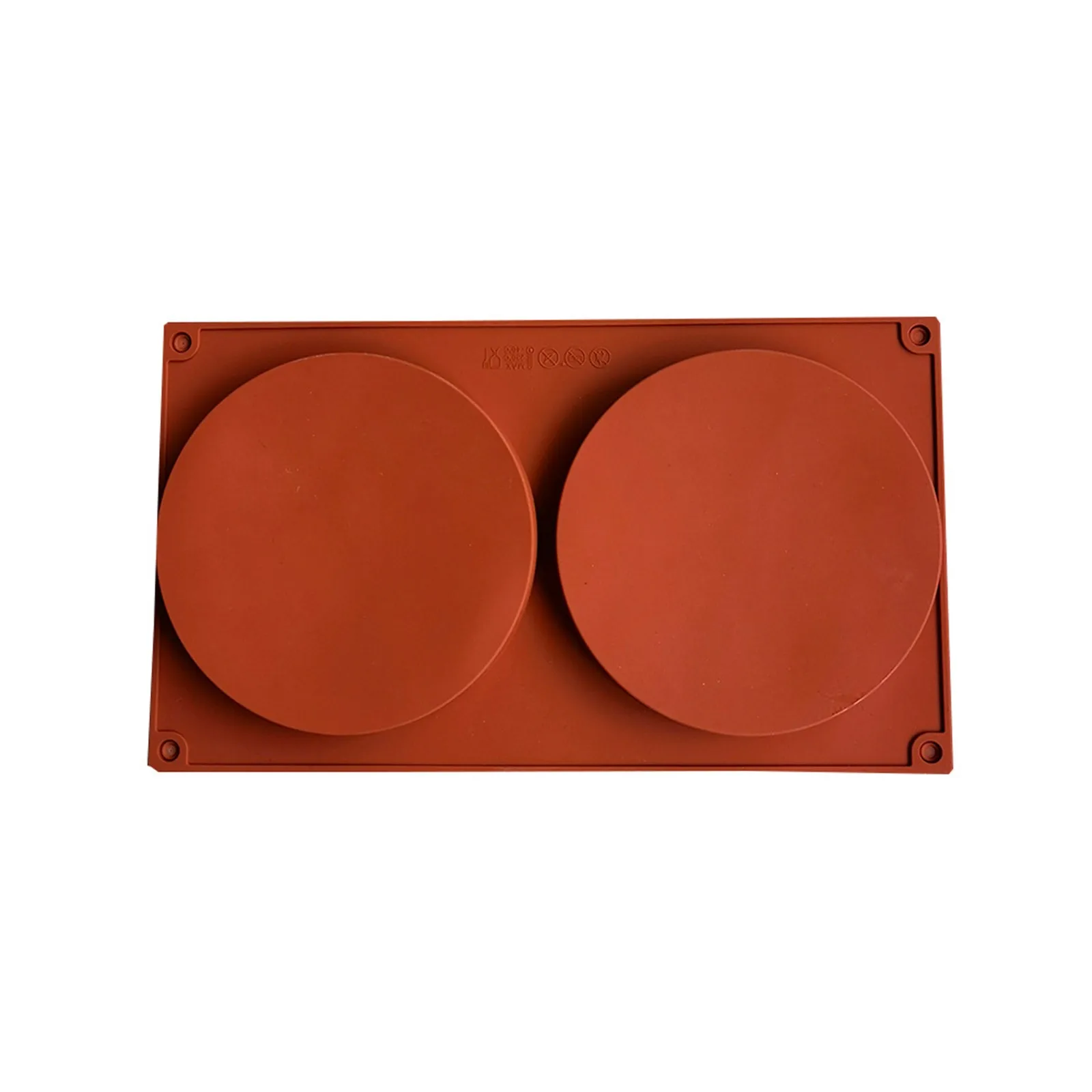 2-Hole Round Disc Silicone Cake Mold – DIY Flat Cylinder Chocolate, Fondant, Dessert, a... - SKU SCM01219 - UGI Packaging
