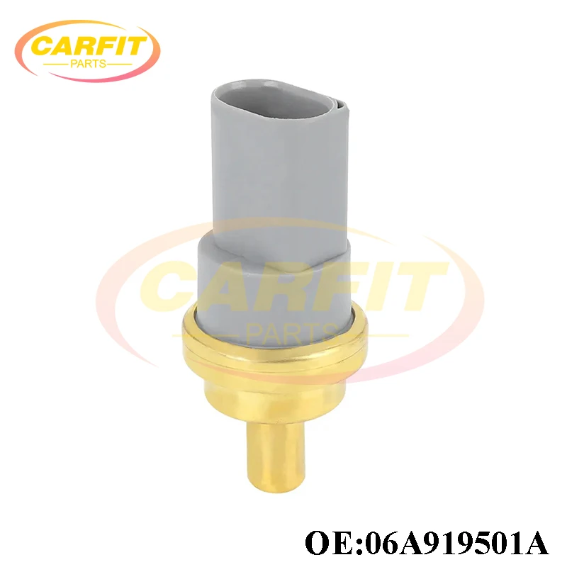 Hsthe Sea Sensor de temperatura del refrigerante del motor compatible con A4 A6 A8 RS4 Golf Sensor de temperatura del agua reemplaza OEM 059919501A