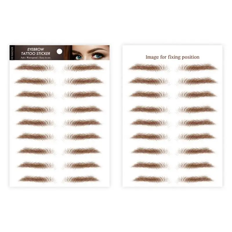 

90 Pairs 6D Eyebrow Sticker Tattoo Semi-Permanent Water Transfer Waterproof Embroidery Eyebrow Tattoo Sticker Makeup 40a