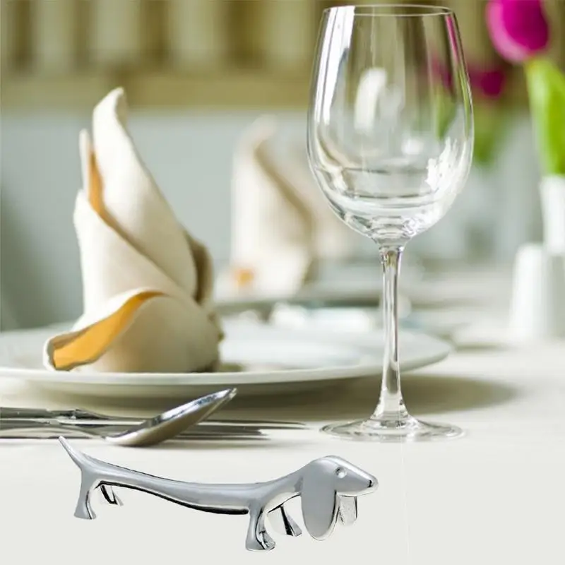 Dachshund Dog Chopstick Holder Stainless Steel Chopsticks Rest Spoon Stand Fork Holder Kitchen Cutlery Shelf Table Decoration 3