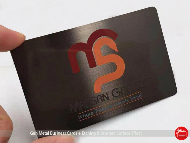 Gunmetal Business Cards