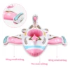 Swimbobo Pink Outdoor Summer Water Gun Play Plane Inflatable Kids Seat Float Baby Swim Ring for Children With Canopy 3