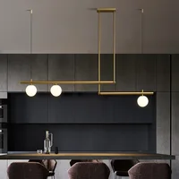 Modern Nordic Chandelier LED Minimalist Hanging Lamp Glass Pendant Light for Home Decoration Dining Table Restaurant Appliances 1