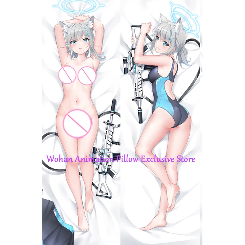 

Dakimakura Anime Pillow Cover Sunaookami Shiroko Double Sided Print 2-Side Print Pillowcase Body Decoration
