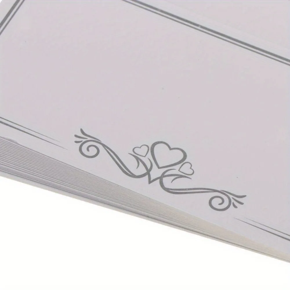 Silver Frame Name Place Card Wedding Seating Number Card Table Romantic Party Sign in Dinner Greeting Seat 20/50/100pcs