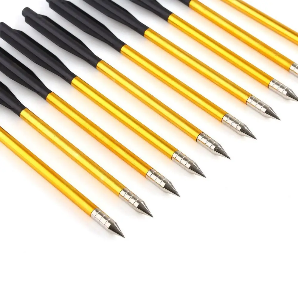 36-Pack Aluminum Crossbow Bolts/Arrows – For 50 & 80 LB Crossbows – Red Feathers