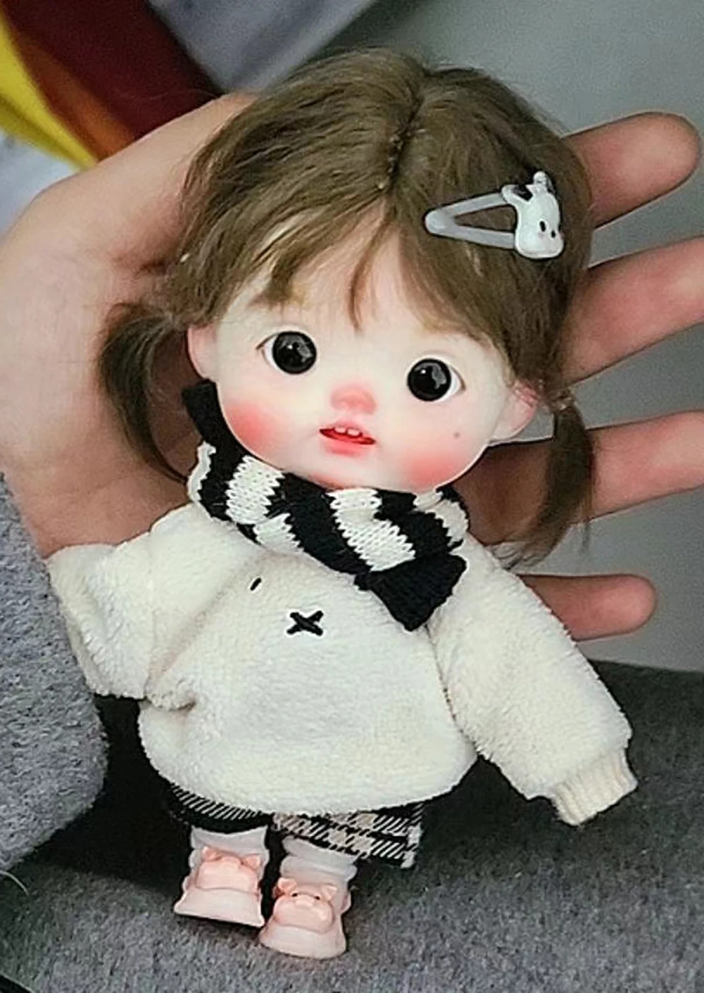 

New sd Palm Child Smile 12.5cm BJD Doll1/12-OB diandi Resin Doll Art Model High Quality Toy DIY Makeup Free shipping
