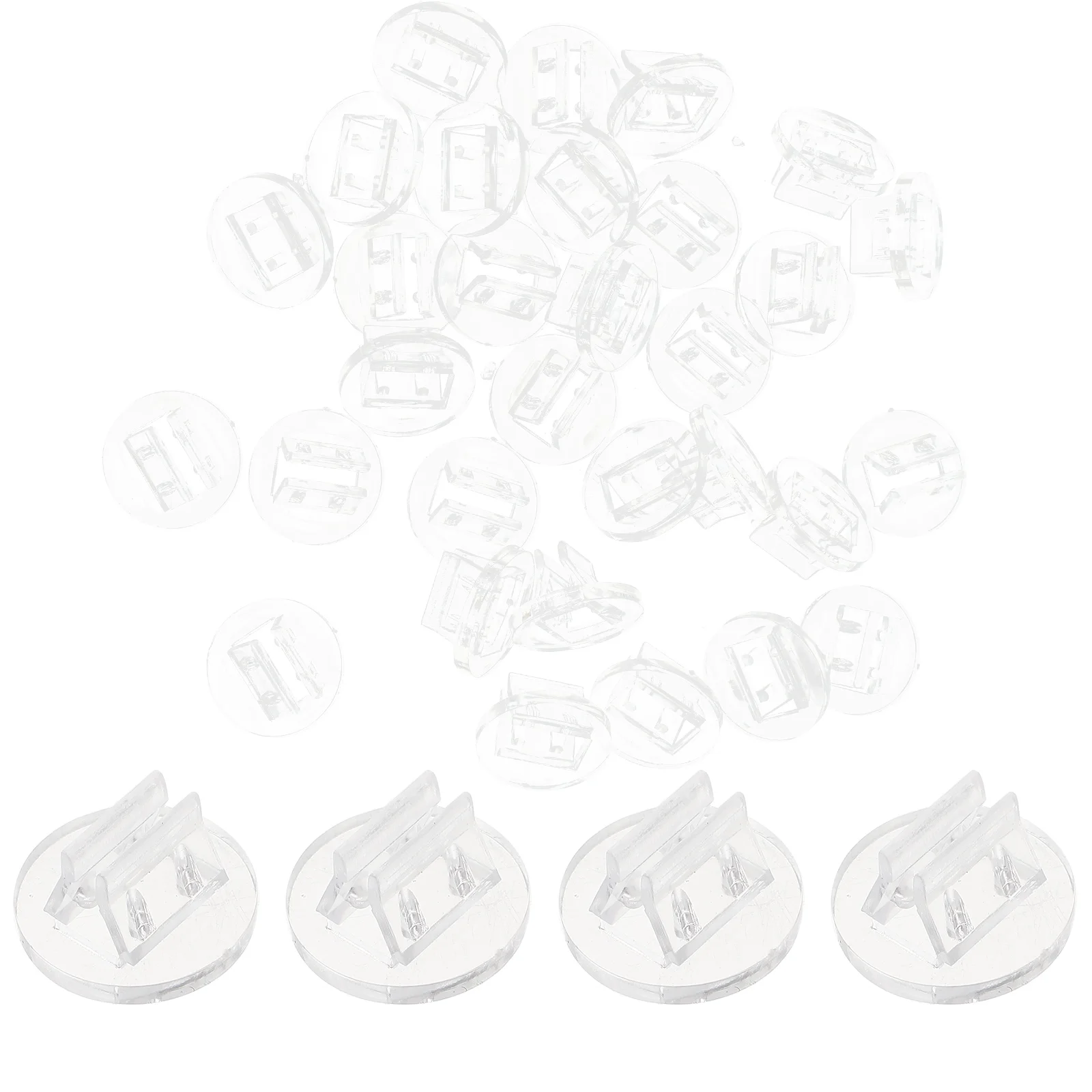 

100 Pcs Non-slip Base Business Card Holders Organizer for Desk Sign Acrylic Table Game Accessory Display Plastic Storage