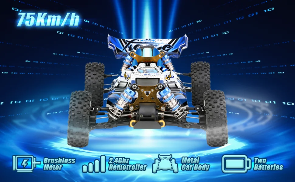 WLtoys 124017V2 Brushless RC Car, Max 75KM/H, 1:12 Off-Road Racing
