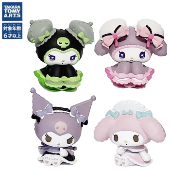 TakaraTomy Original Sanrio Kuromi and My Melody 4PCS/set Capsule Toys Anime Figures Toys for Children