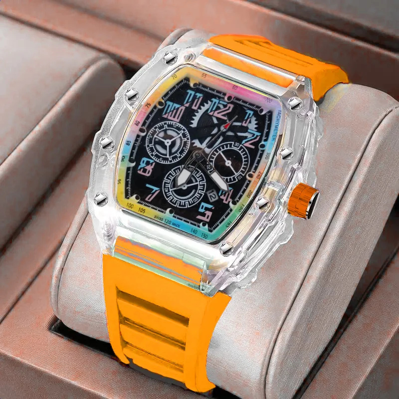 Luxury Trend Men’s Quartz Wristwatch Male Watch for Man Watches Luminous Transparent Sports