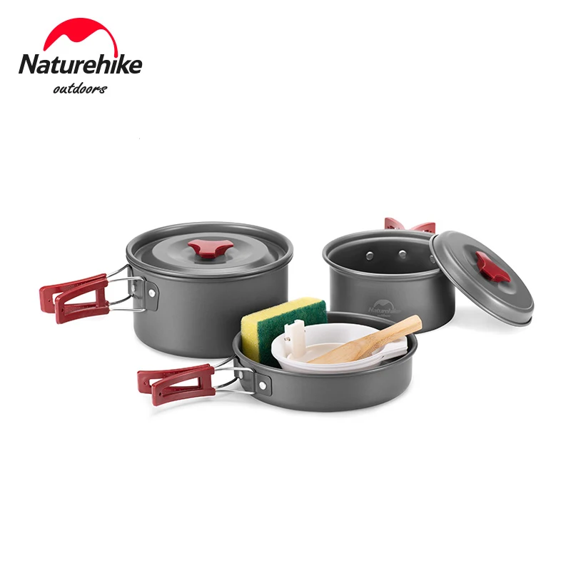 

Naturehike Camping Pot Ultralight Camping Cooking Utensils Outdoor Tableware Pot Set Hiking Picnic Travel Cookware Camp Cooking