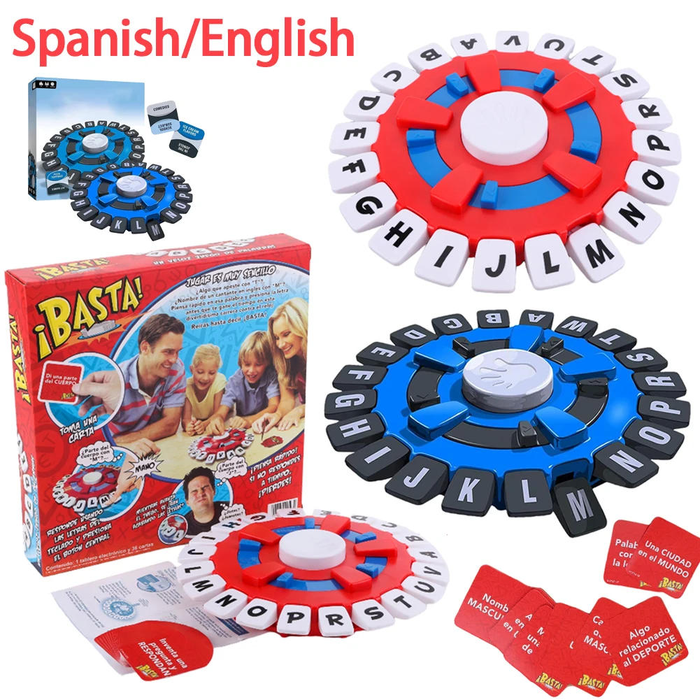 Basta Spanish Tapple Board Game Quick Thinking Family Board Games Fast-Paced Letter Pressing Puzzle Games Family Alphabet