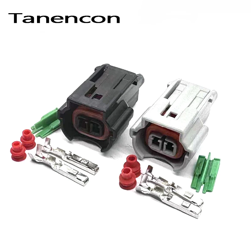 

1 Set 2 Pin PU465-02127 PU465-02627 Black Gray Female Car Waterproof Auto Fuel Injector Plug Connector for Elantra Sonata