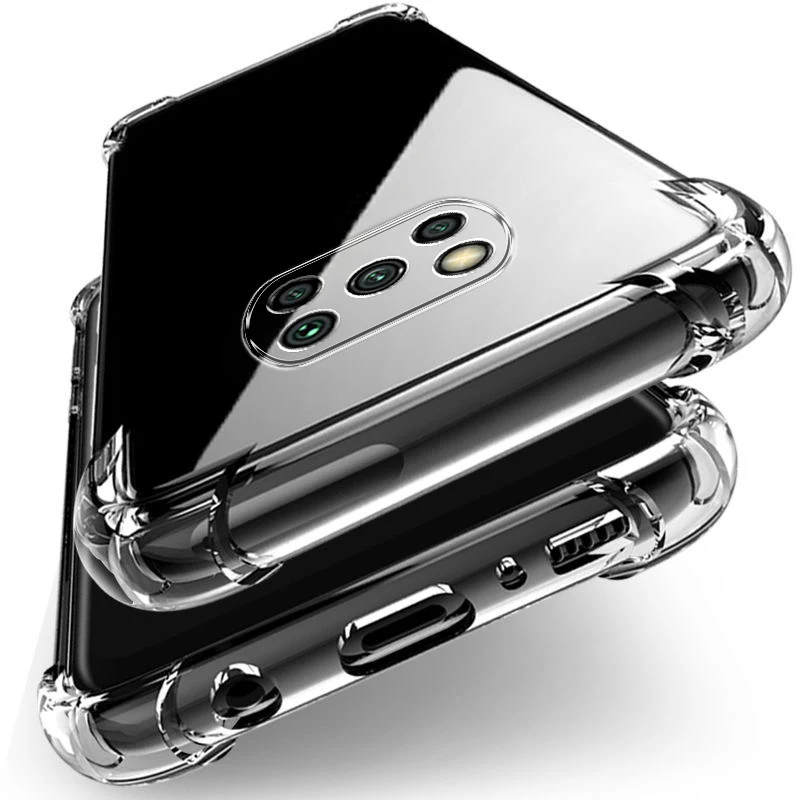 Cover In Silicone Per Xiaomi Poco X3 NFC / Pro – Custodia Morbida TPU Con Fodera In Tessuto – Antiurto – Blu