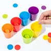Color Classification And Stacked Cups Game, Wooden Coin Throwing Toy, Color Cognitive Toys, Exercise Hand Eye Coordination 3